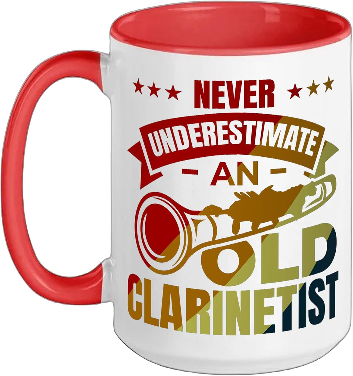 Never Underestimate An Old Clarinetist Clarinet Father's Ceramic Mug