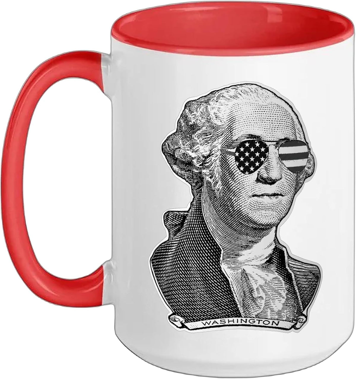 George Washington Usa Sunglasses Ceramic Mug