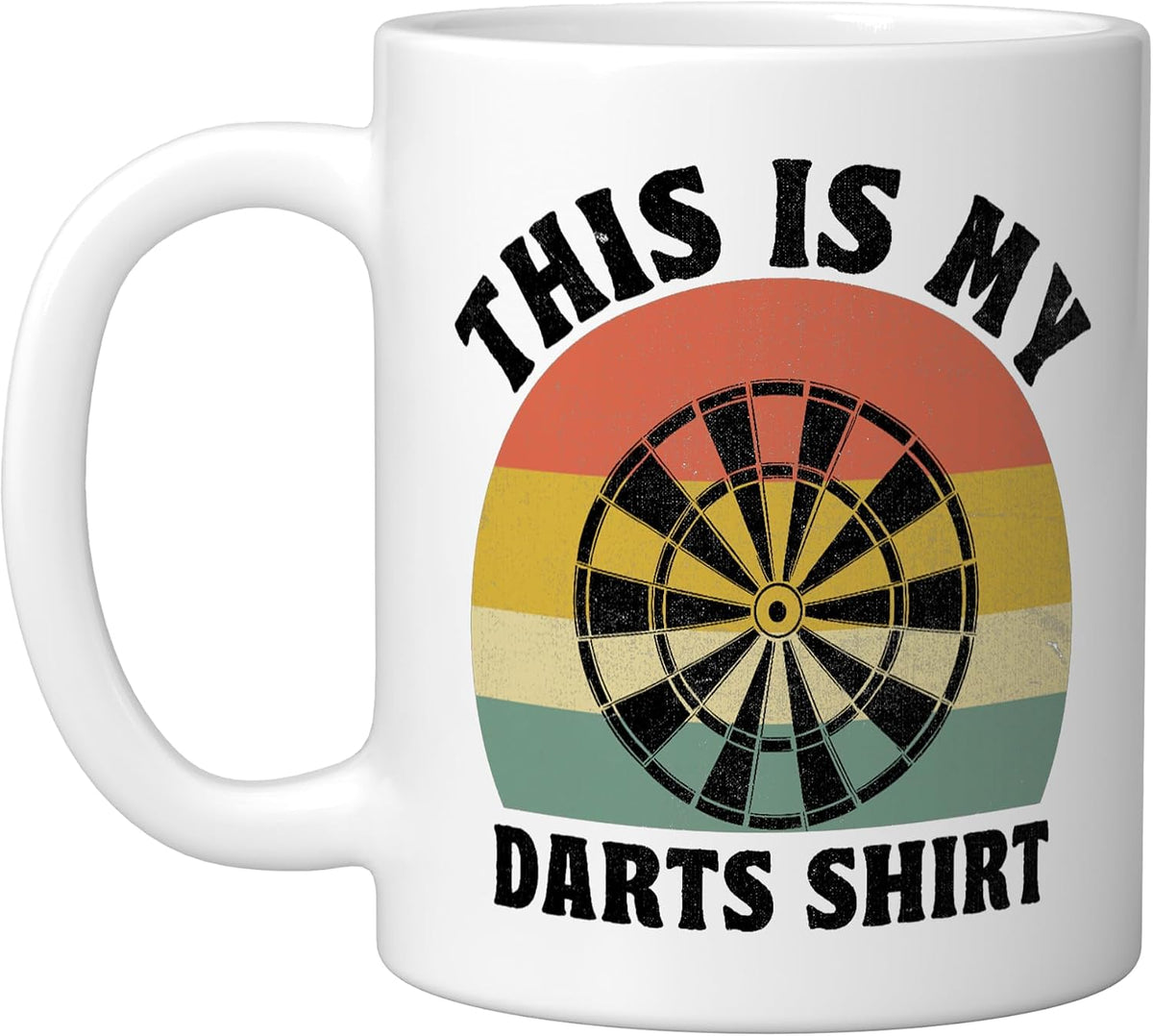 This Is My Darts Dart Player Throwing Darts, White Ceramic Mug