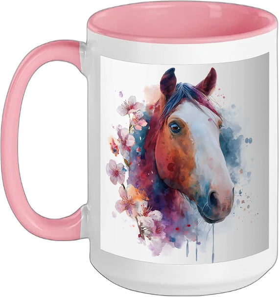 Watercolor Horse Art For Horse Loving Girls Ceramic Mug