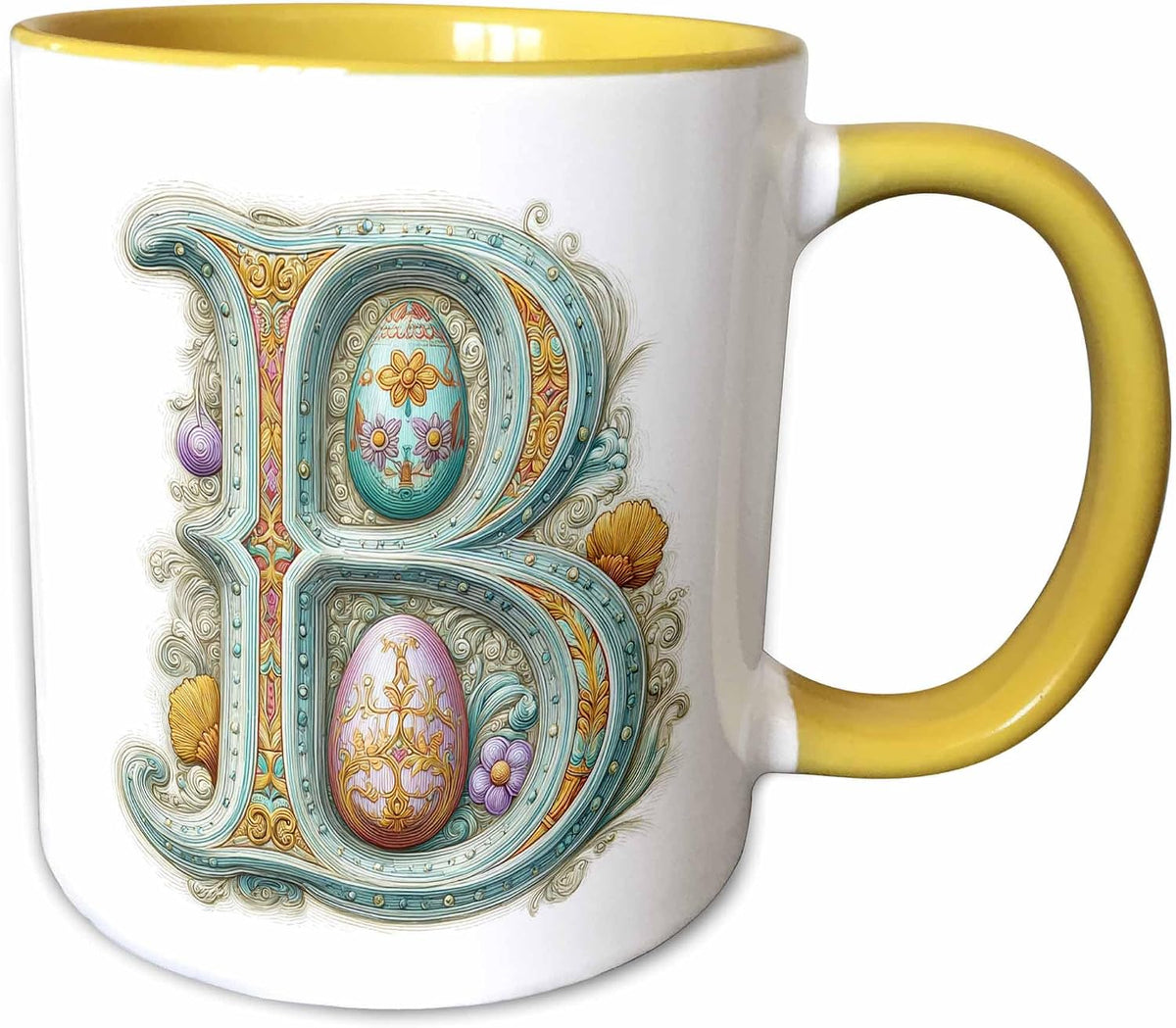 Easter Ornamental Monogram B Ceramic Mug