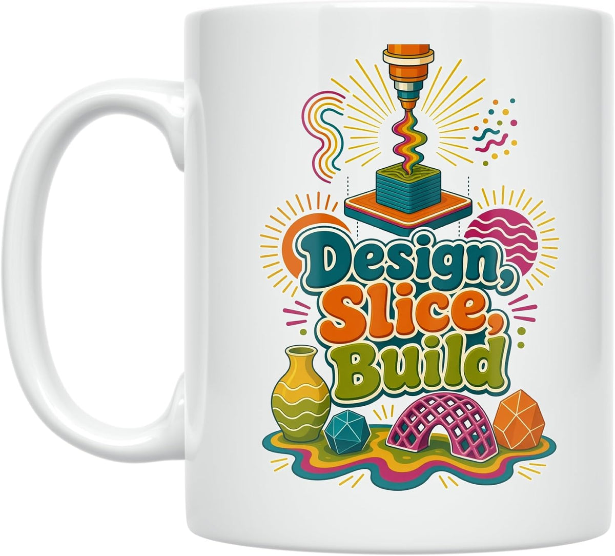3d Printing Mug - Design, Slice, Build - Ceramic Ceramic Mug