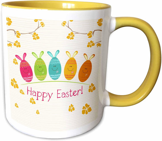 Cute Adorable Cartoon Easter Egg Bunnies Ceramic Mug