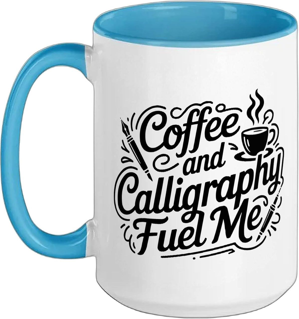 Calligraphy Calligraphic Writing Lettering Typography Ceramic Mug