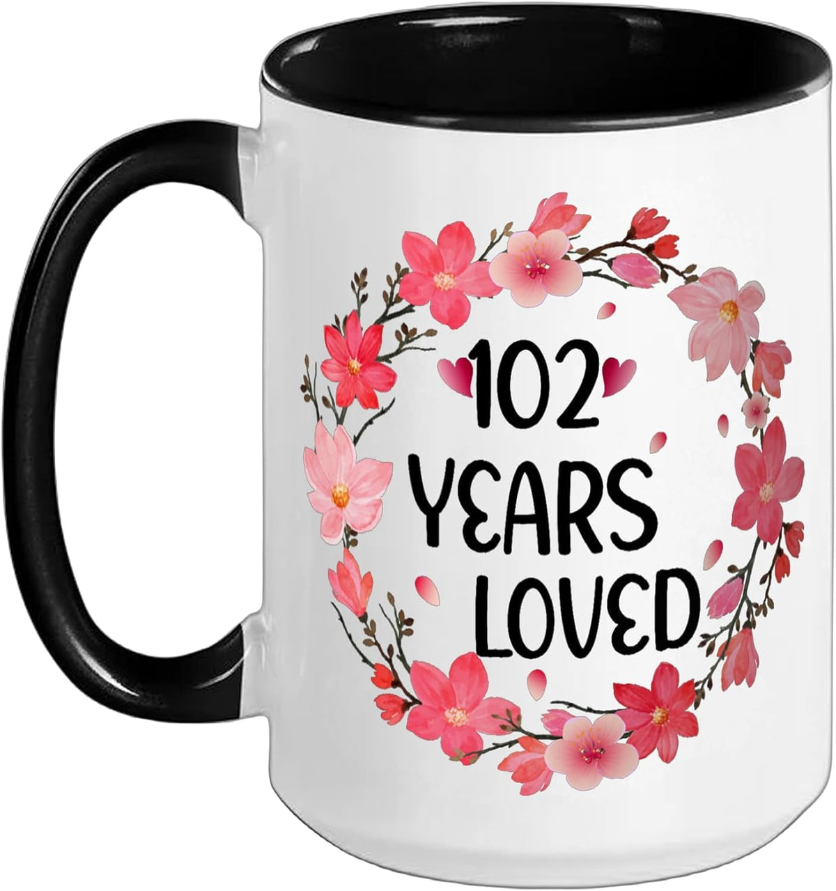 Floral 102 Years Loved Women 102 Years Old Cool 101th Ceramic Mug