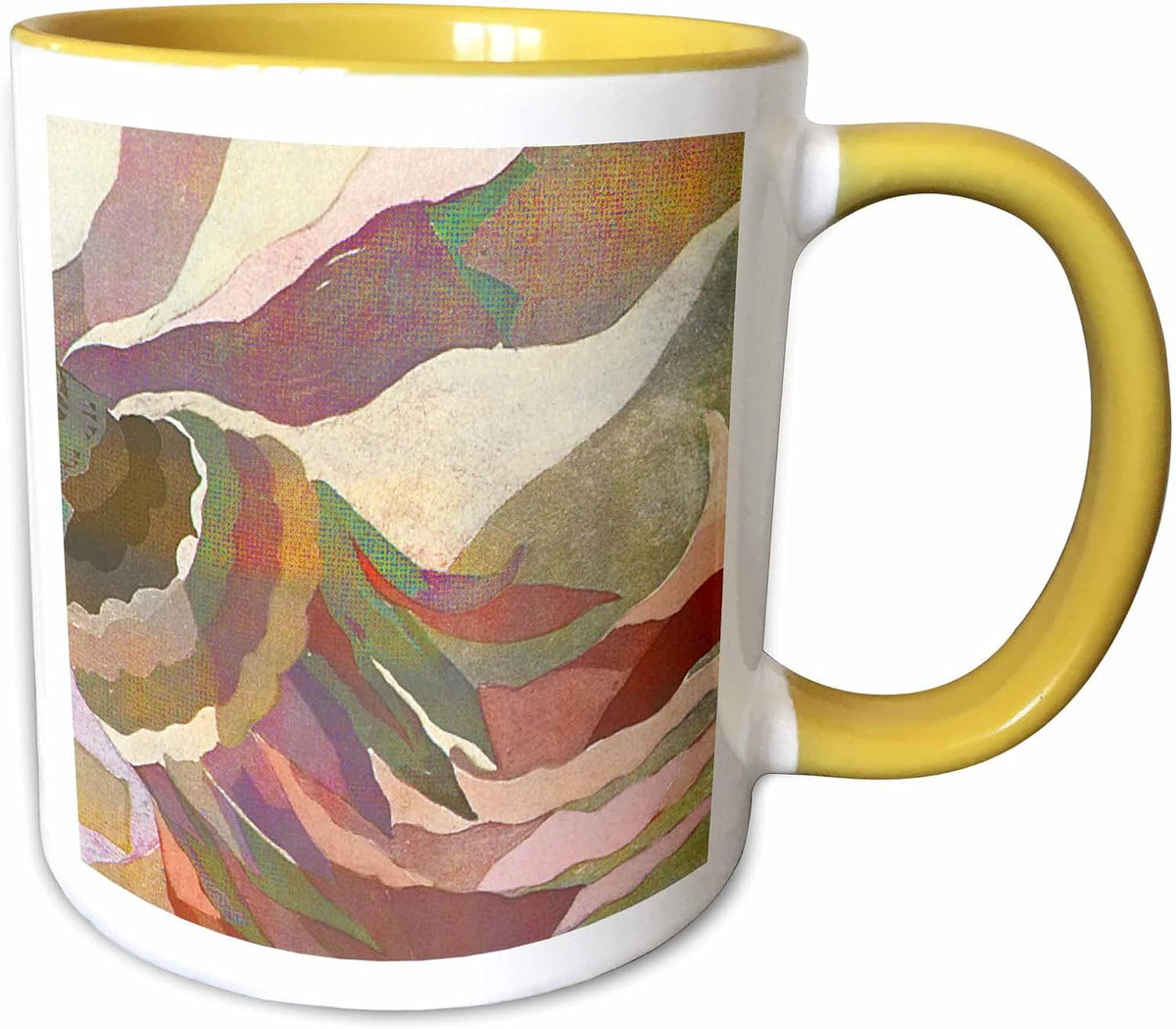 Art Deco Flowers In The Wind Ceramic Mug