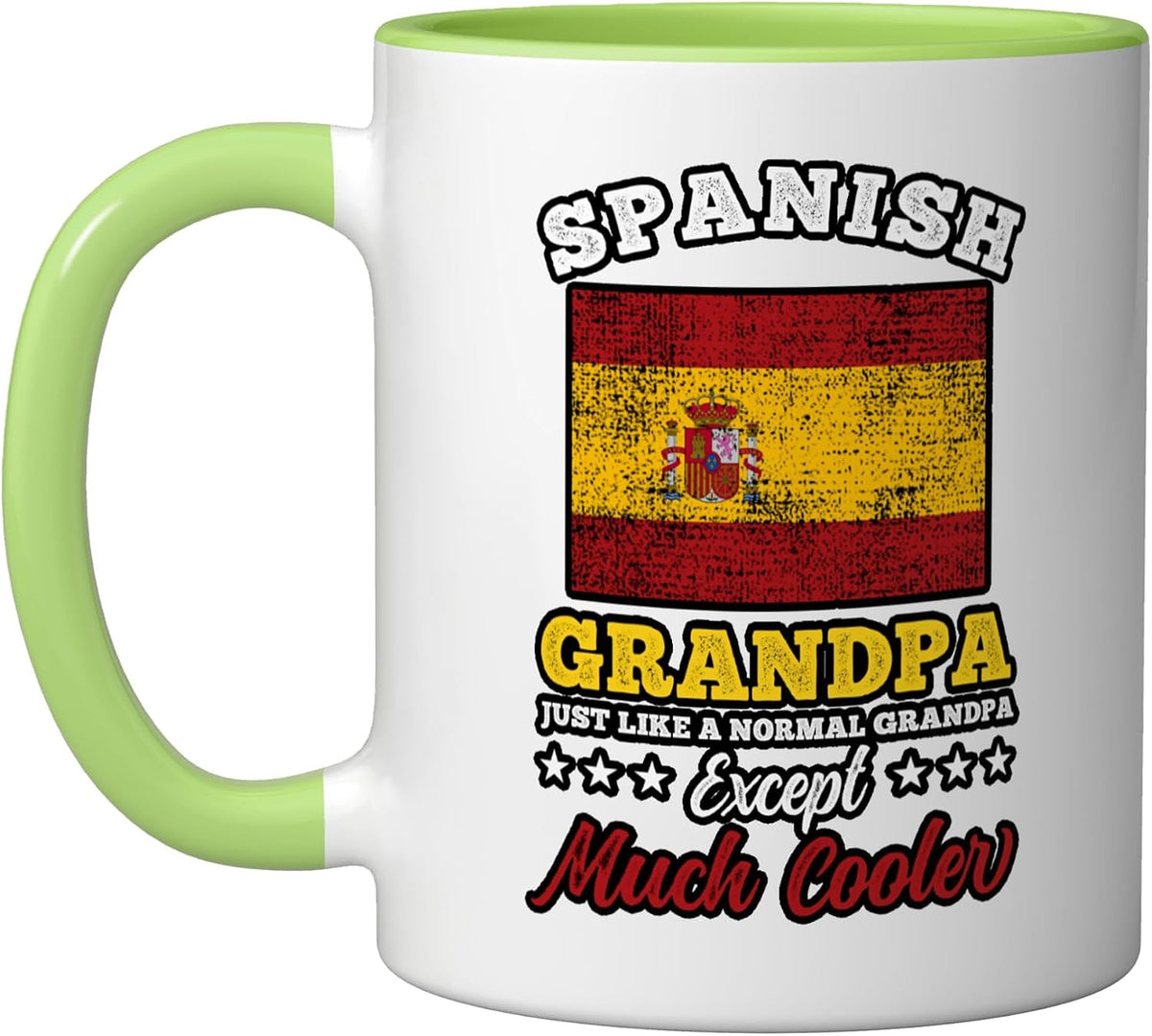 Spain Flag Spanish Grandpa Fathers Day Christmas Ceramic Mug
