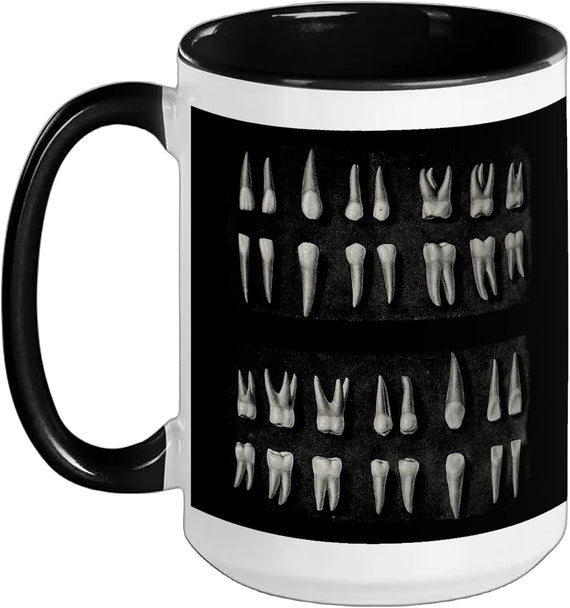 Human Teeth Dental Vintage Anatomy Retro Dentistry Ceramic Mug