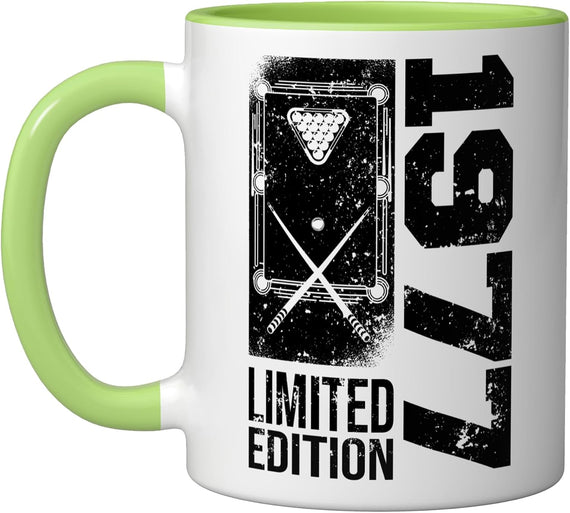 Billiards Snooker-Gamer Vintage 1977 Birthday Ceramic Mug