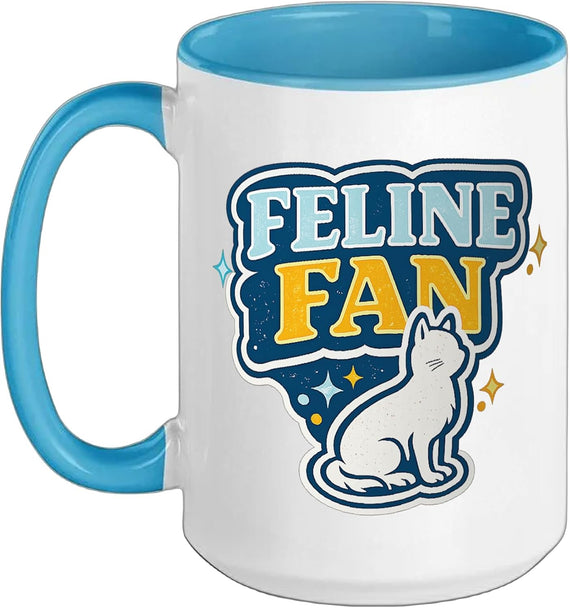 Feline Fan Retro Cat Lover Design Ceramic Mug