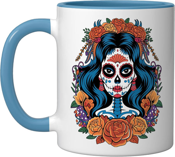 La Catrina Day of Dead Muertos Mexican Sugarskull Halloween Mug