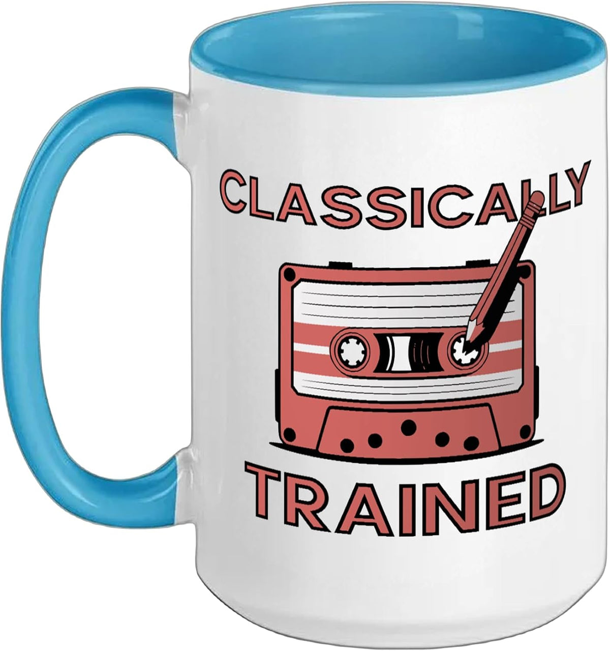 Classically Trained Cassette Tape Pencil 90s Retro Ceramic Mug