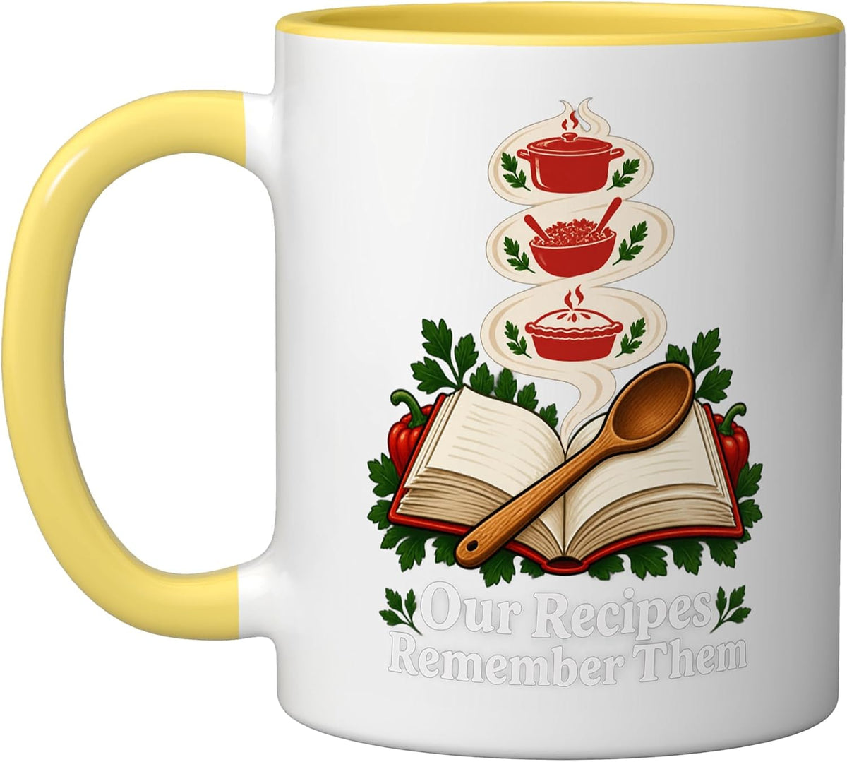 Our Recipes Remember Them Family Cookbook Ceramic Mug