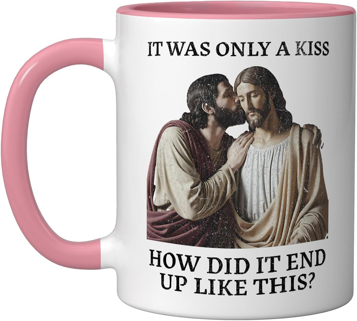 It Was Only A Kiss - Jesus & Judas Parody Ceramic Mug
