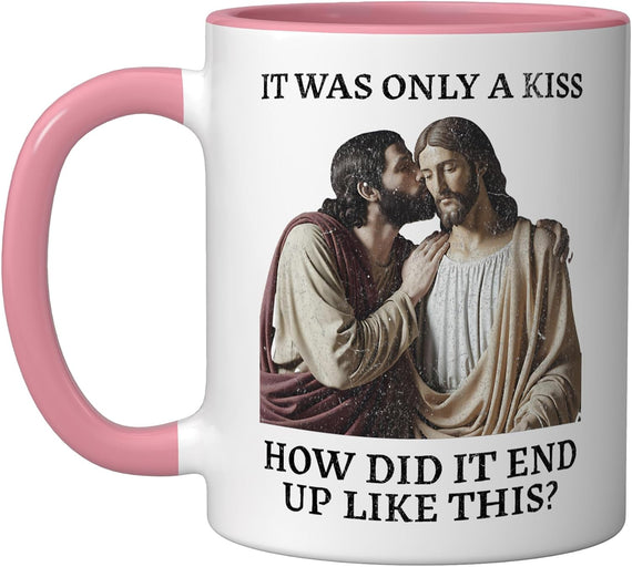 It Was Only A Kiss - Jesus & Judas Parody Ceramic Mug