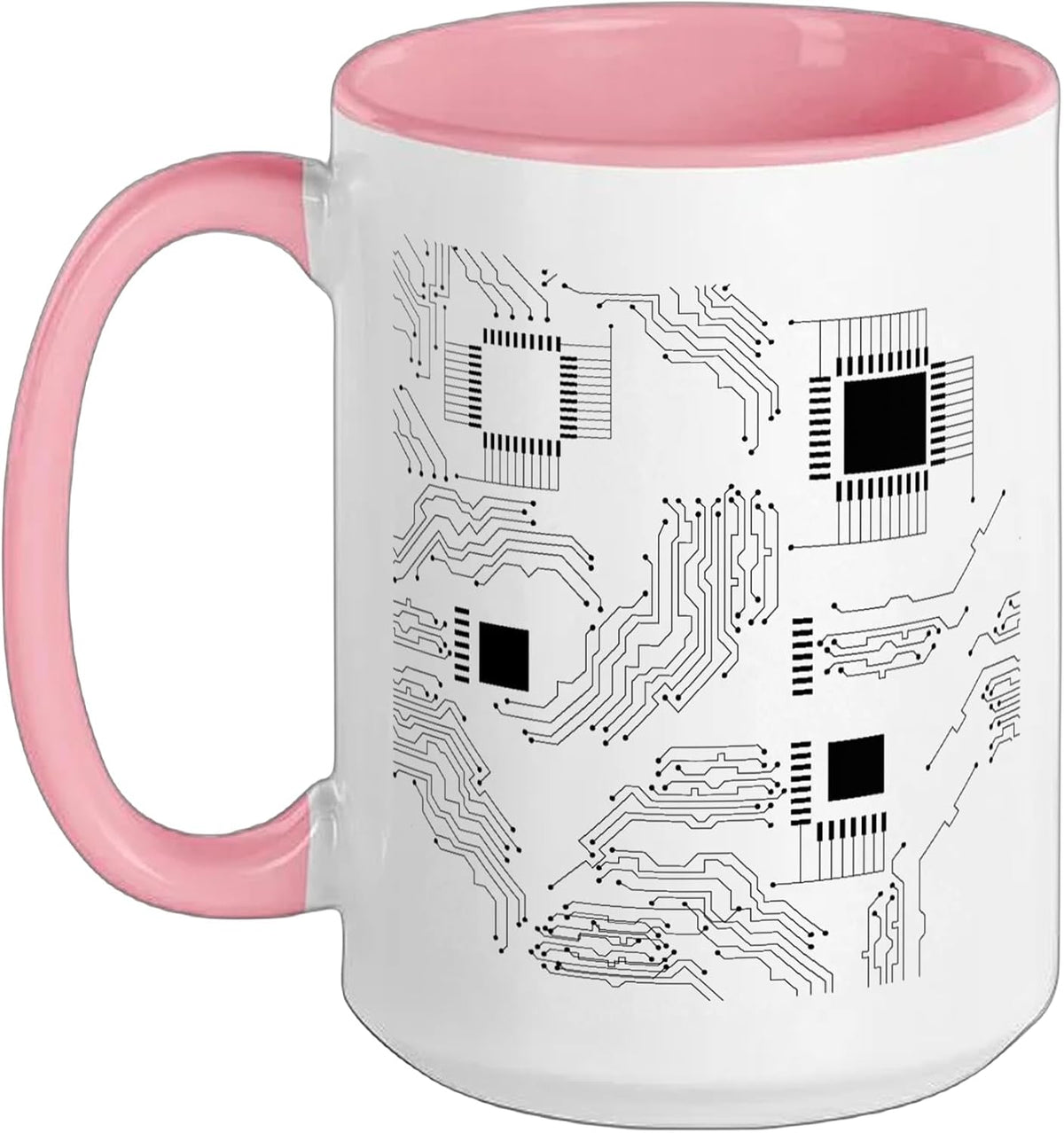 Circuit Board Microchip Tech Pattern Ceramic Mug