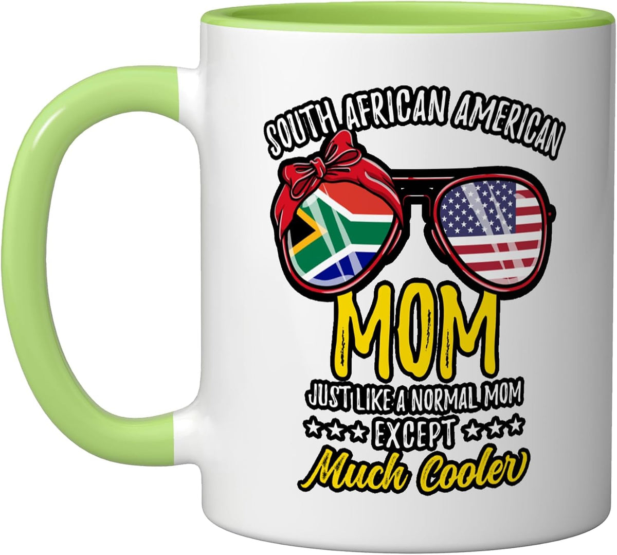 Funny South African American Mom Christmas Ceramic Mug