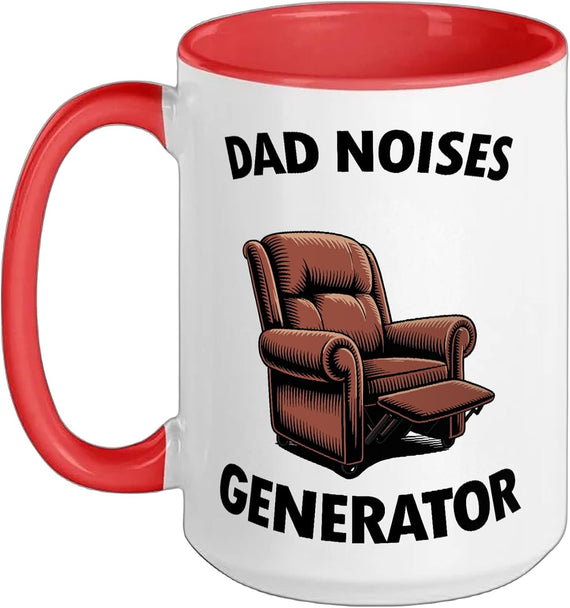 Dad Noises Generator Funny Armchair Dad Humor Ceramic Mug