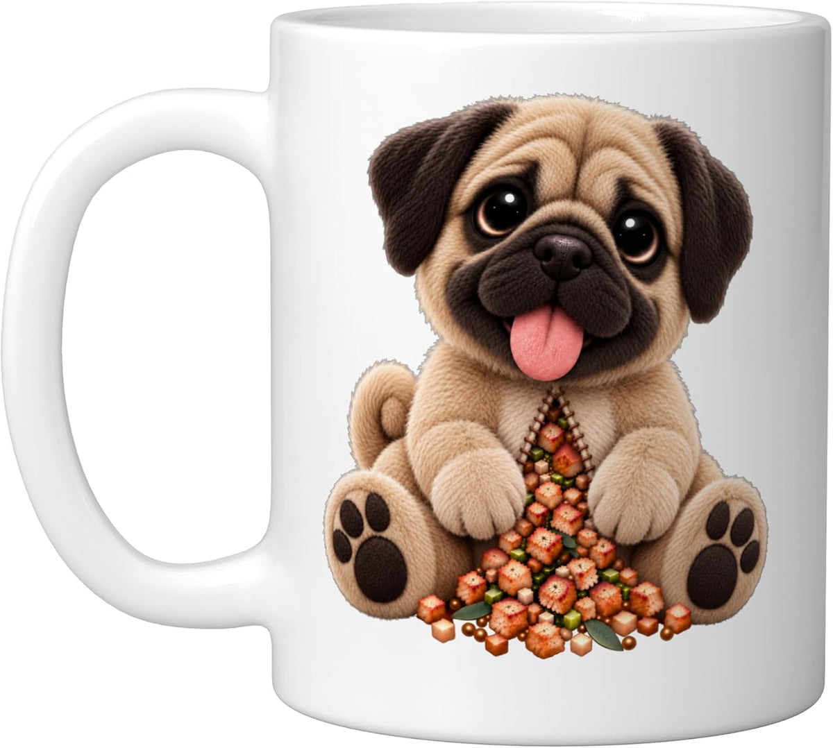 Pug Stuffed Animal Toy Plush Plushie Funny Cute Dog Lover Ceramic Mug