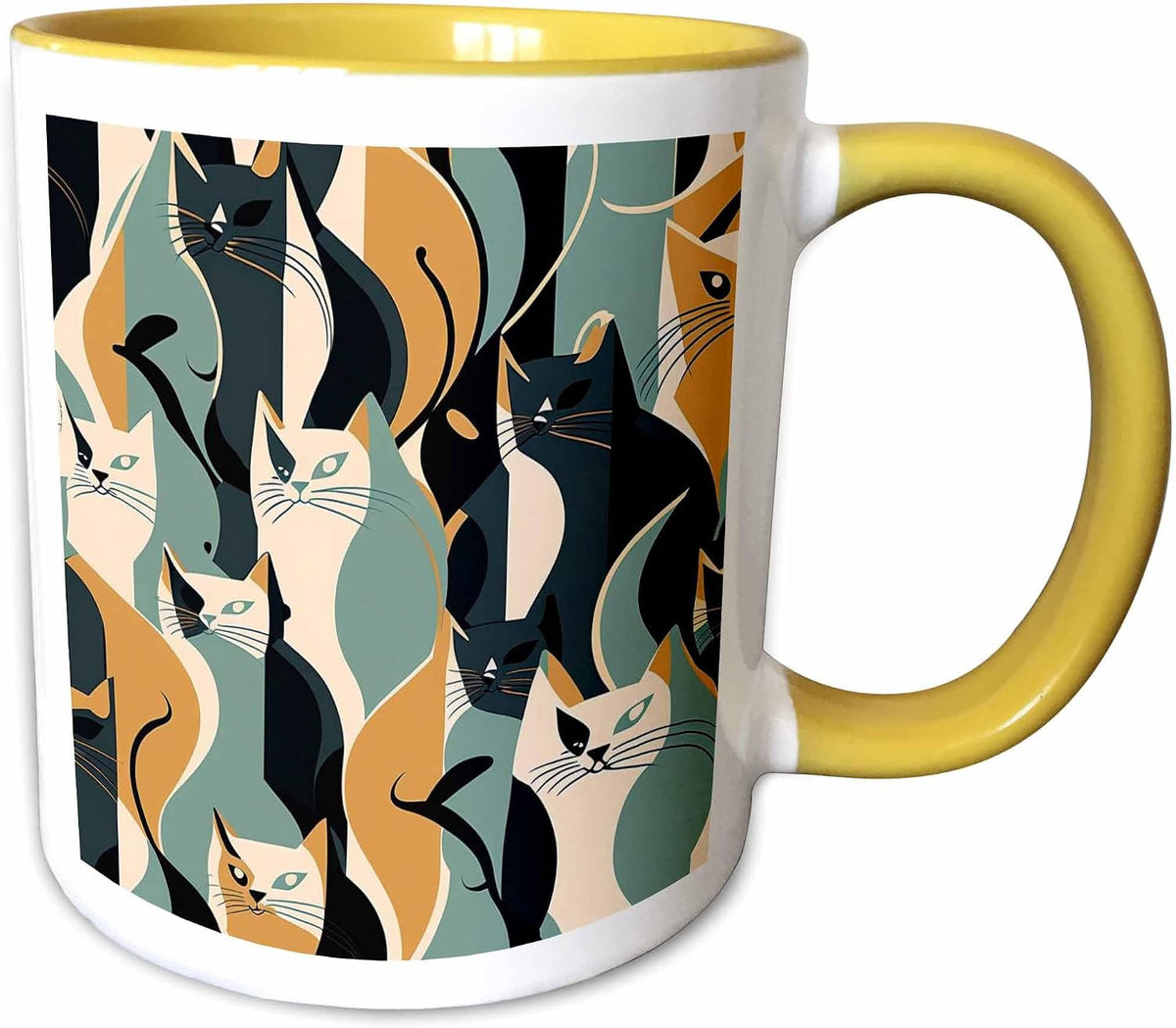 Mid Century Cats. Cool Kitties Ceramic Mug