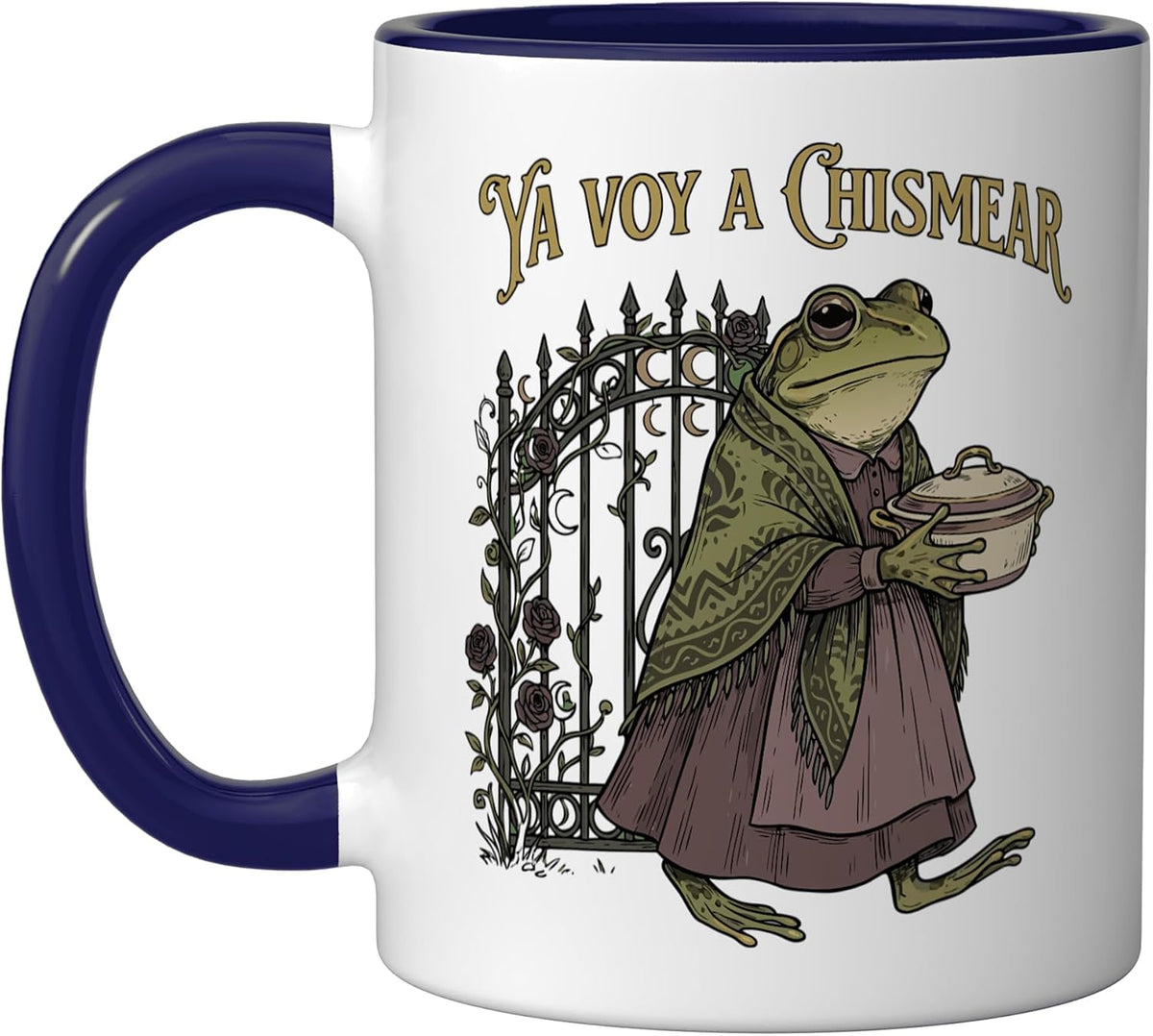 Funny Ya Voy A Chismear Frog Spanish Latina Abuela Humor Ceramic Mug