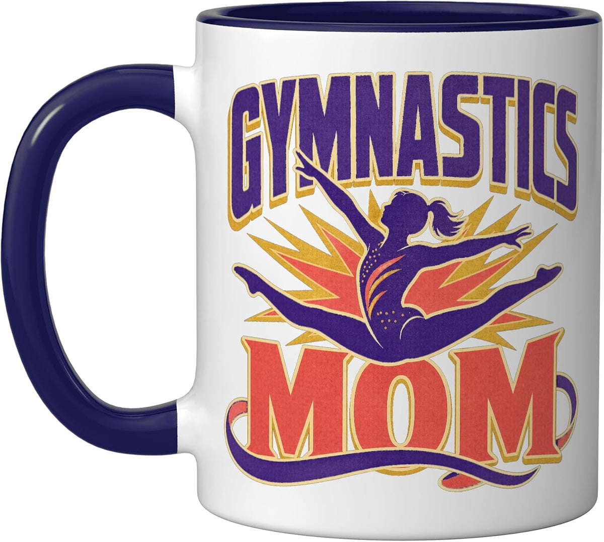 Gymnastics Mom Retro Gymnast Athlete Funny Ceramic Mug
