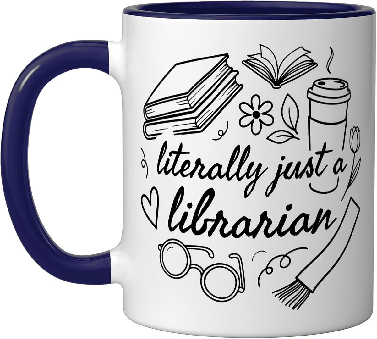 Literally Just A Librarian Library Science Staff Ceramic Mug