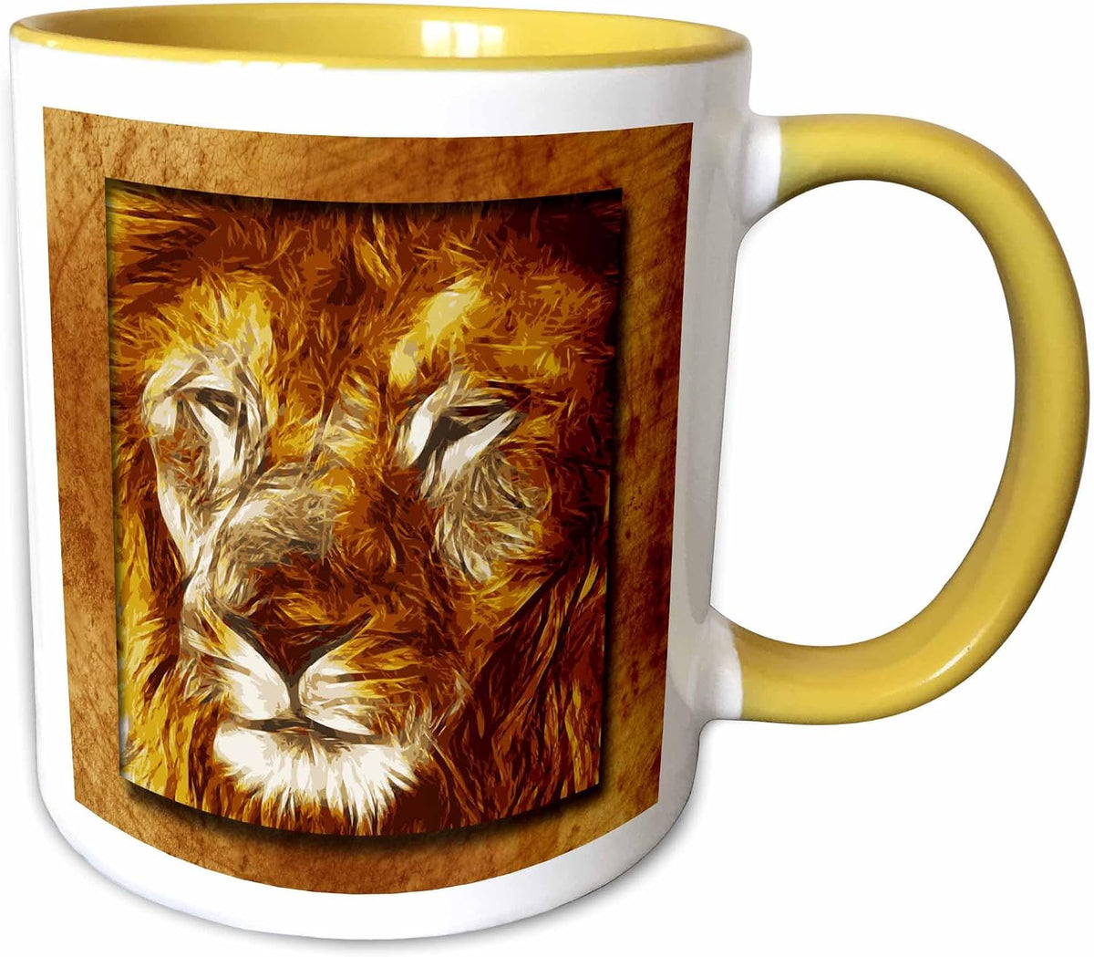 Large Lion Face Ceramic Mug