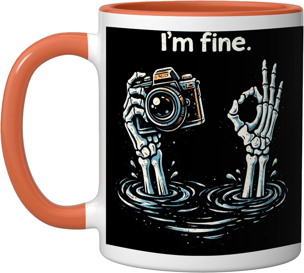 Im Fine Photographer Funny Photography Humor Camera Ok Men Ceramic Mug