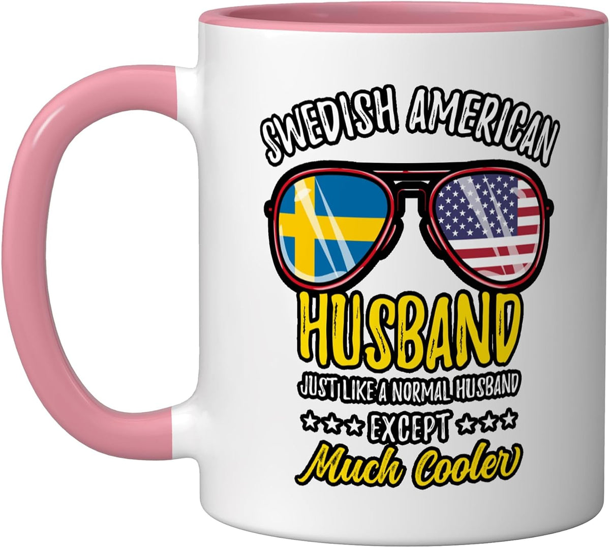 Cool Swedish American Husband Swedish Family Christmas Ceramic Mug