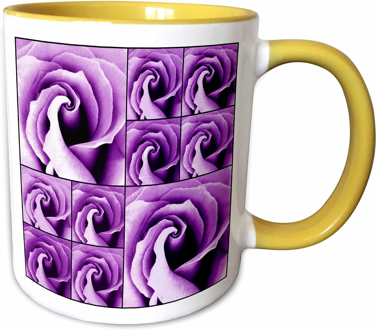 Dreamy Rich Purple Roses With Stained Glass Ceramic Mug