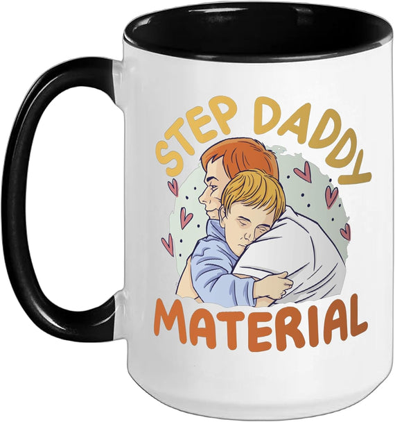 Step Daddy Material Christmas Ceramic Mug