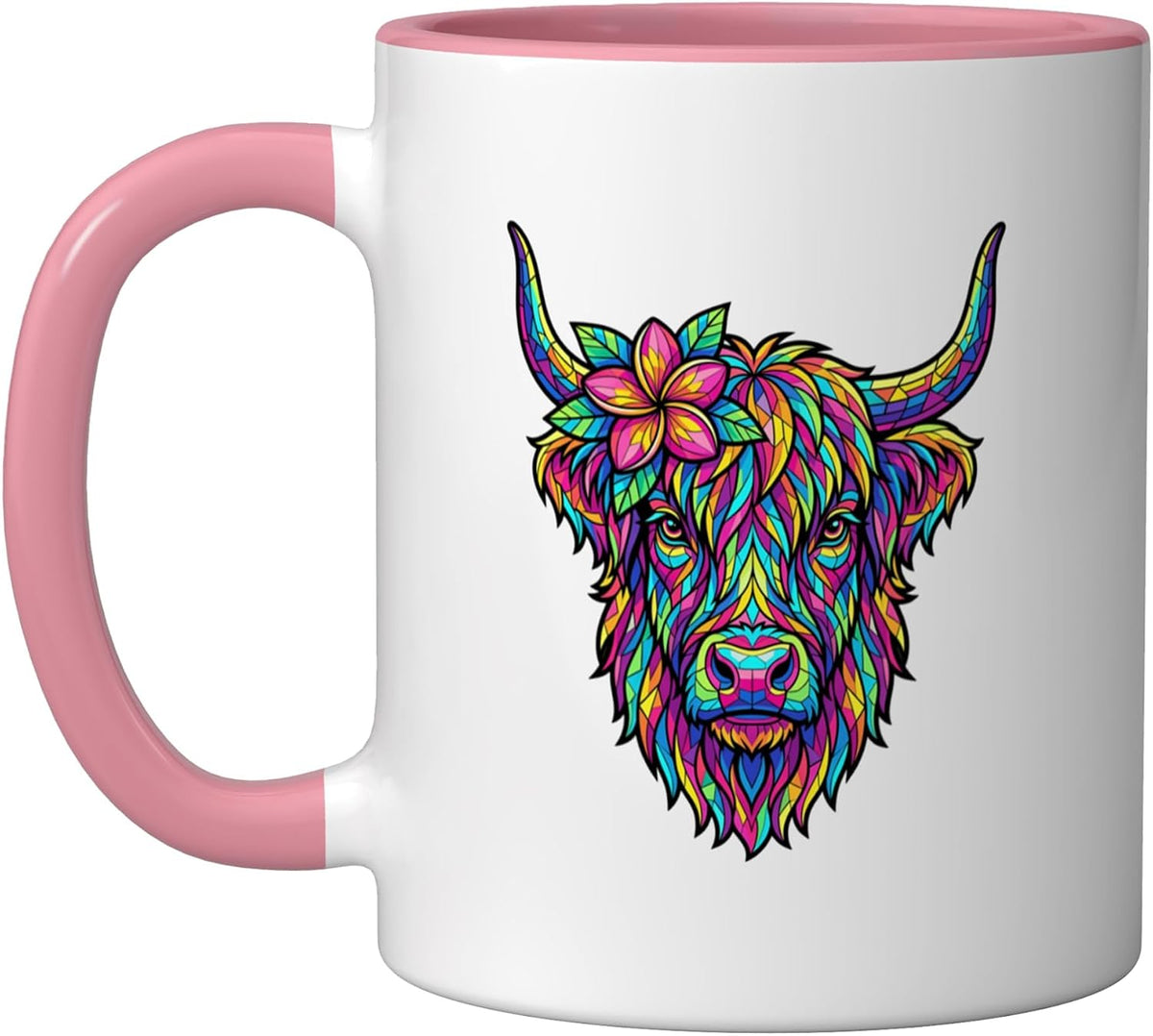 Highland Cow Cute Scottish Highlander Cow Ceramic Mug
