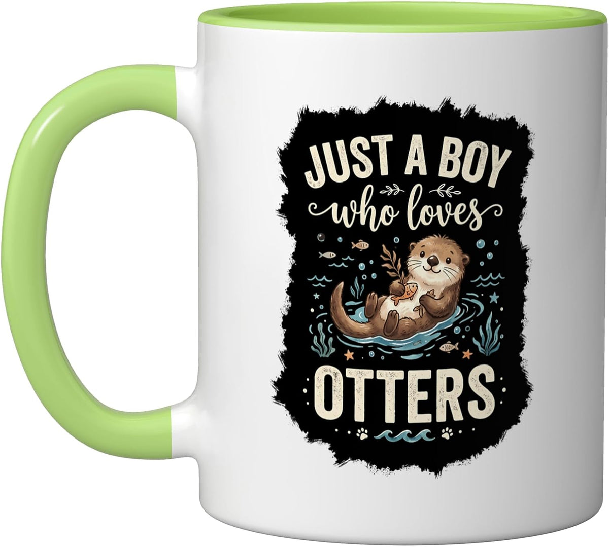 Just A Boy Who Loves Otters Ceramic Mug