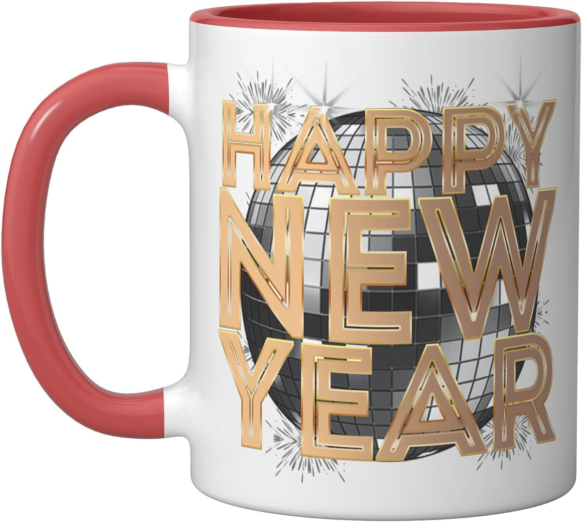 Happy New Year Nye Retro Disco Party New Years Eve Ceramic Mug