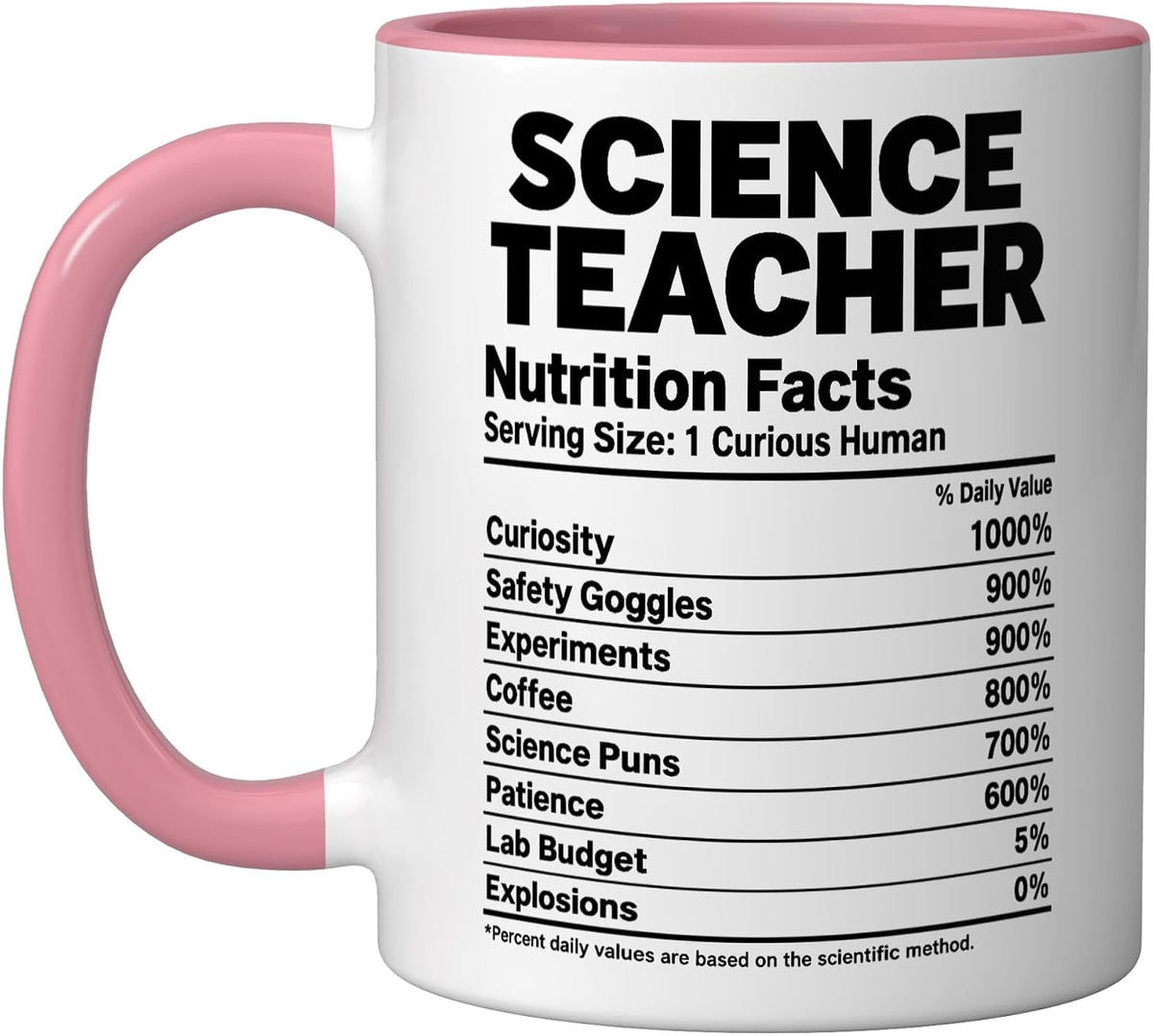 Science Teacher Nutrition Facts Ceramic Mug