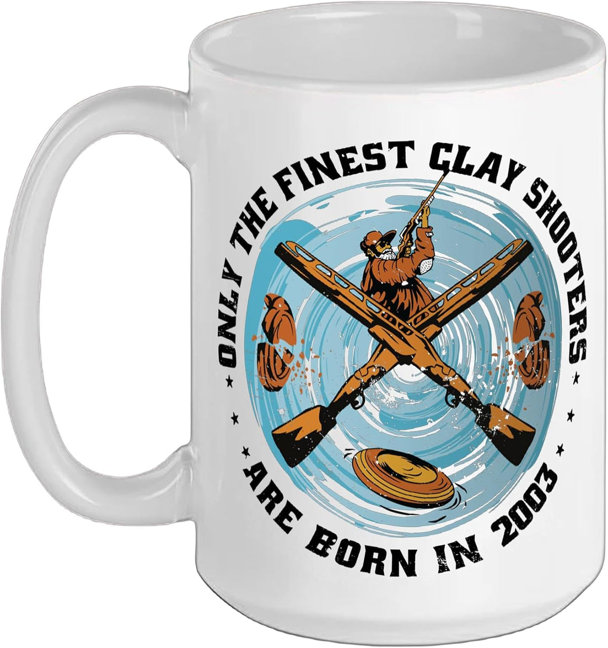 Clay Shooters Vintage 2003 Birthday Clay-Pigeons Shooting Ceramic Mug