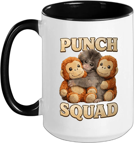 Funny Punch Squad Panchi Kun Viral Video Baby Monkey Punch Ceramic Mug