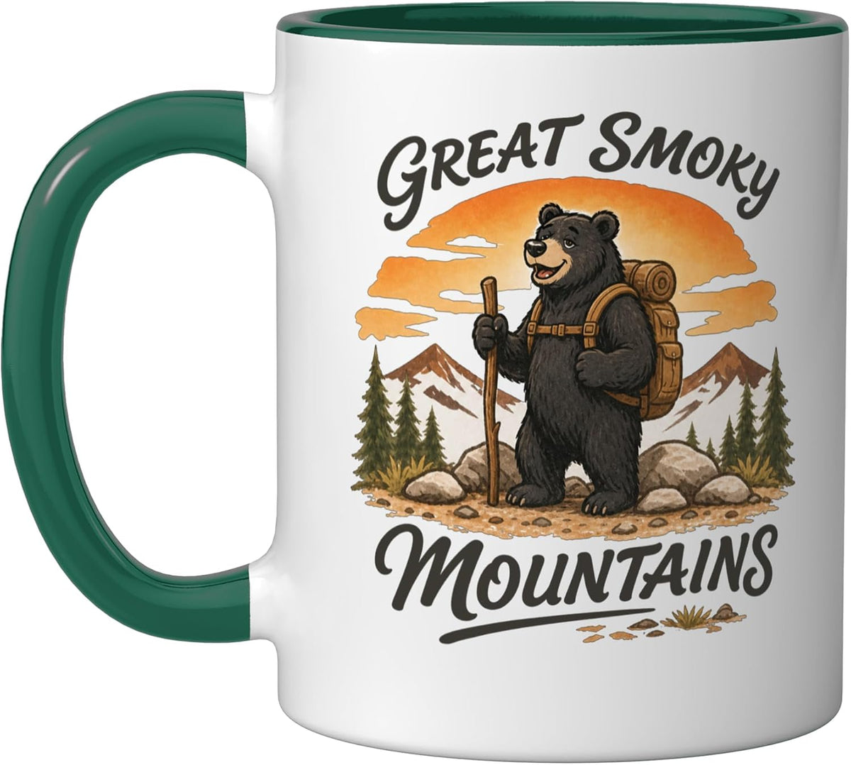 Great Smoky Mountains Hiking Bear Ceramic Mug