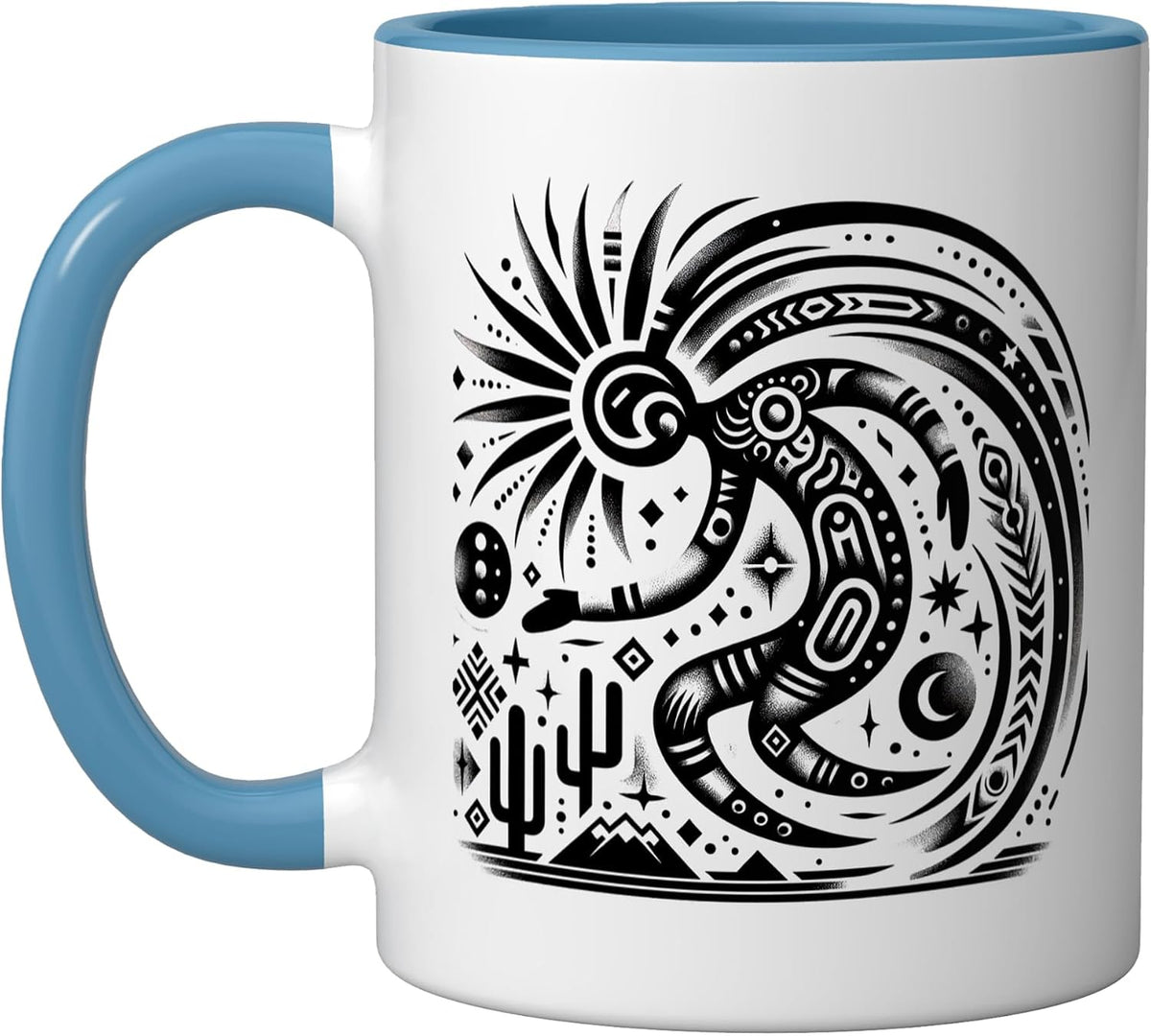 Petroglyph Rock Carvings Native American Ceramic Mug