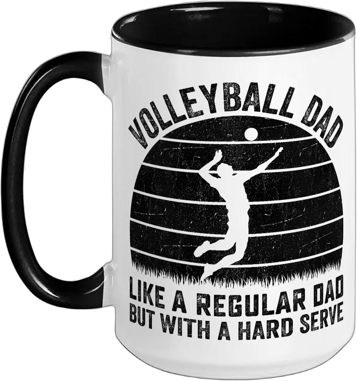 Volleyball Dad Like A Regular Dad Hard Serve Ceramic Mug