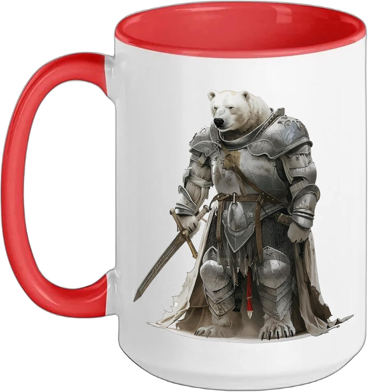 Polar Bear Knight Middle Age Ceramic Mug