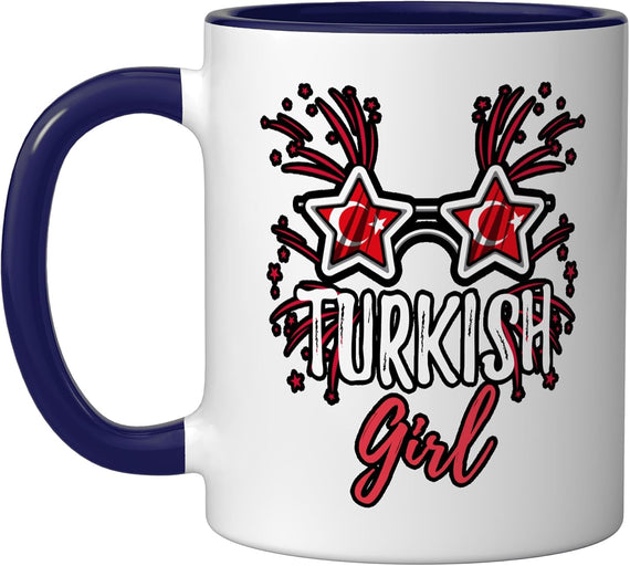 Turkish Girl Flag Sunglasses Mug