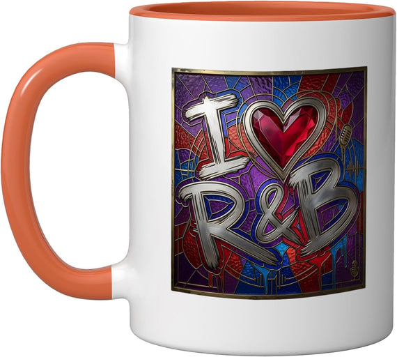 I Love R&B Heart Ceramic Mug