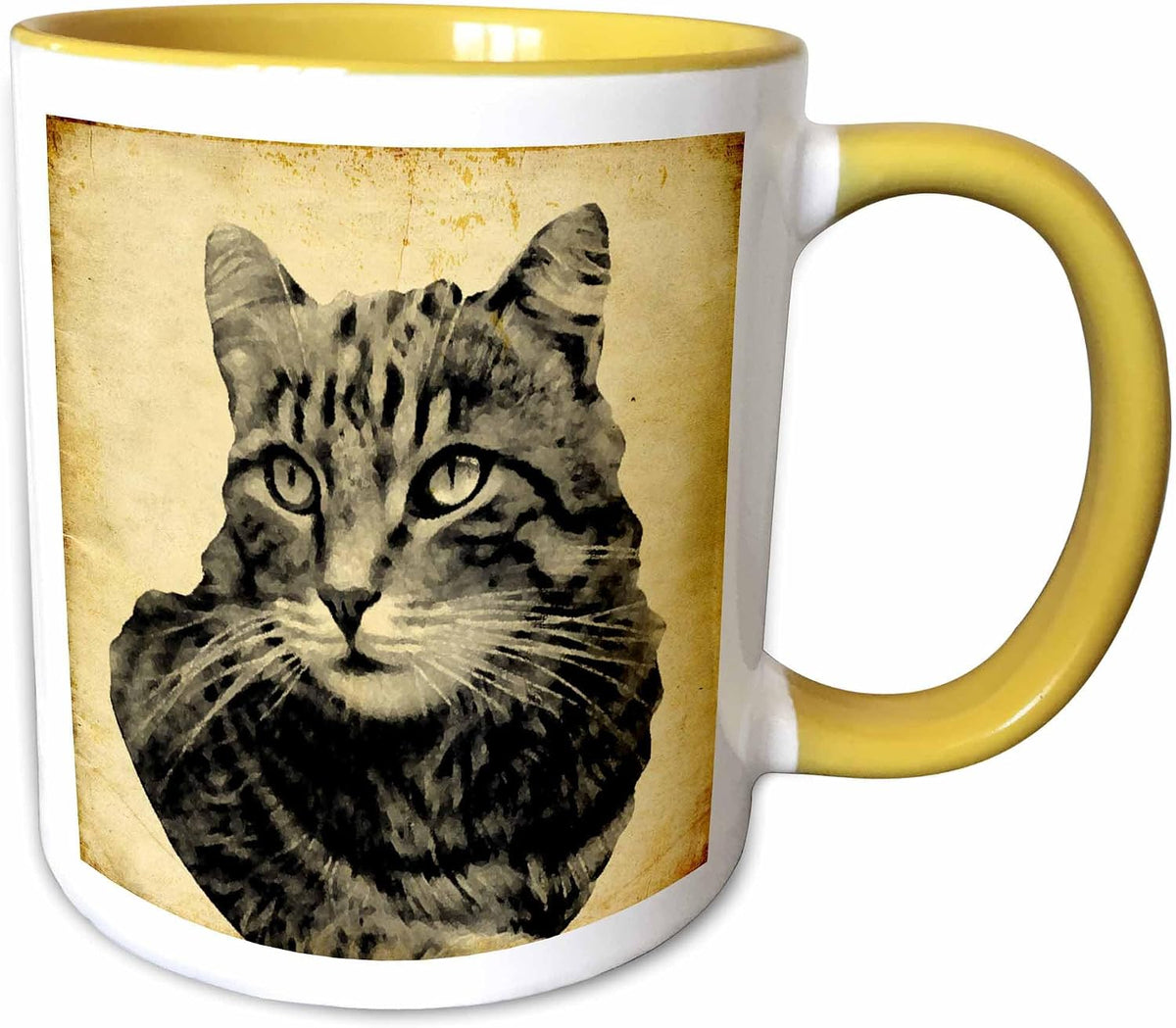 Cat Against A Vintage Background Ceramic Mug
