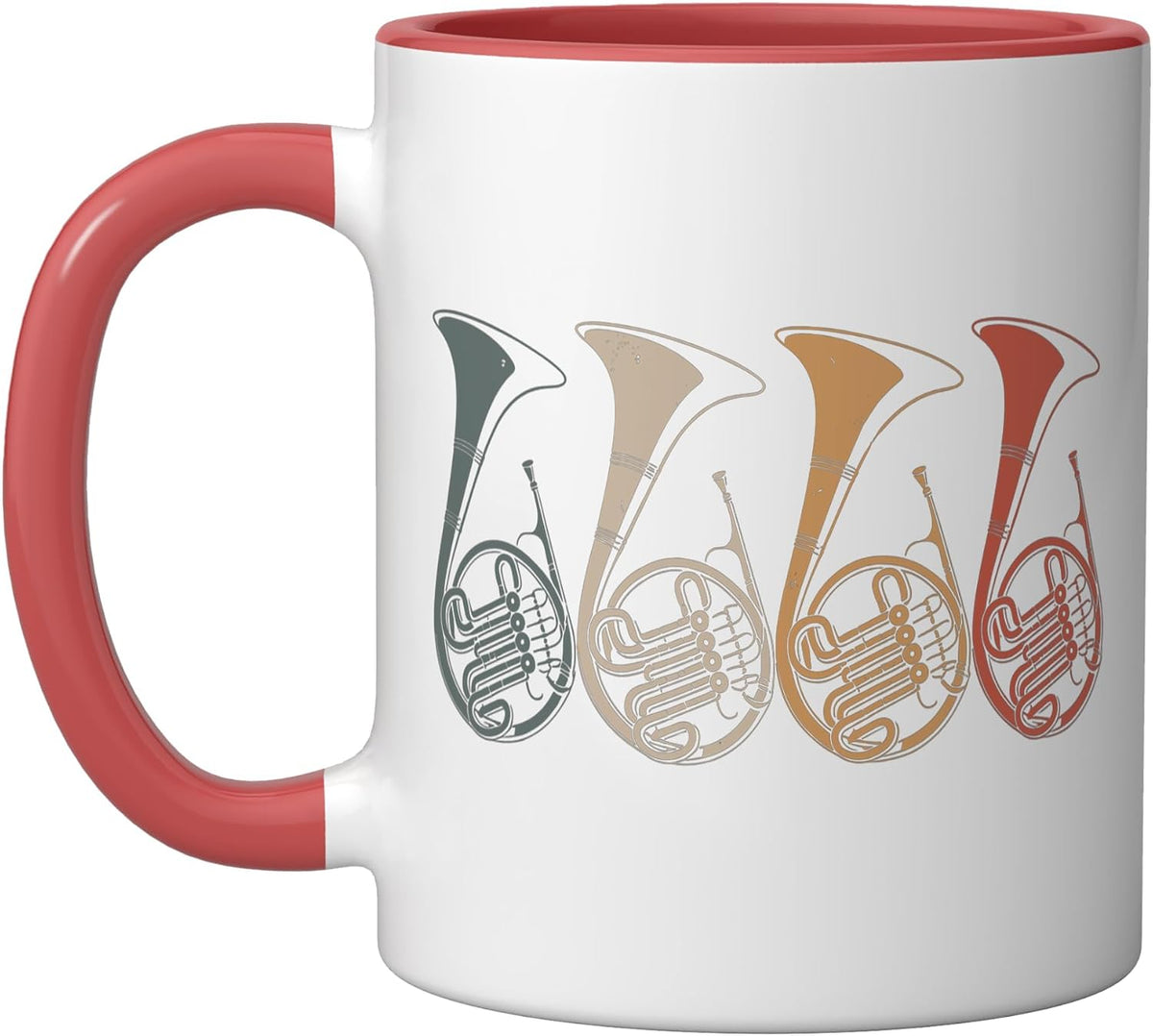 French Horn Novelty For Men Women Marching Band French Ceramic Mug