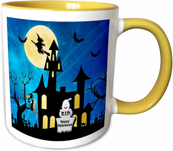 Happy Halloween Haunted House Ceramic Mug