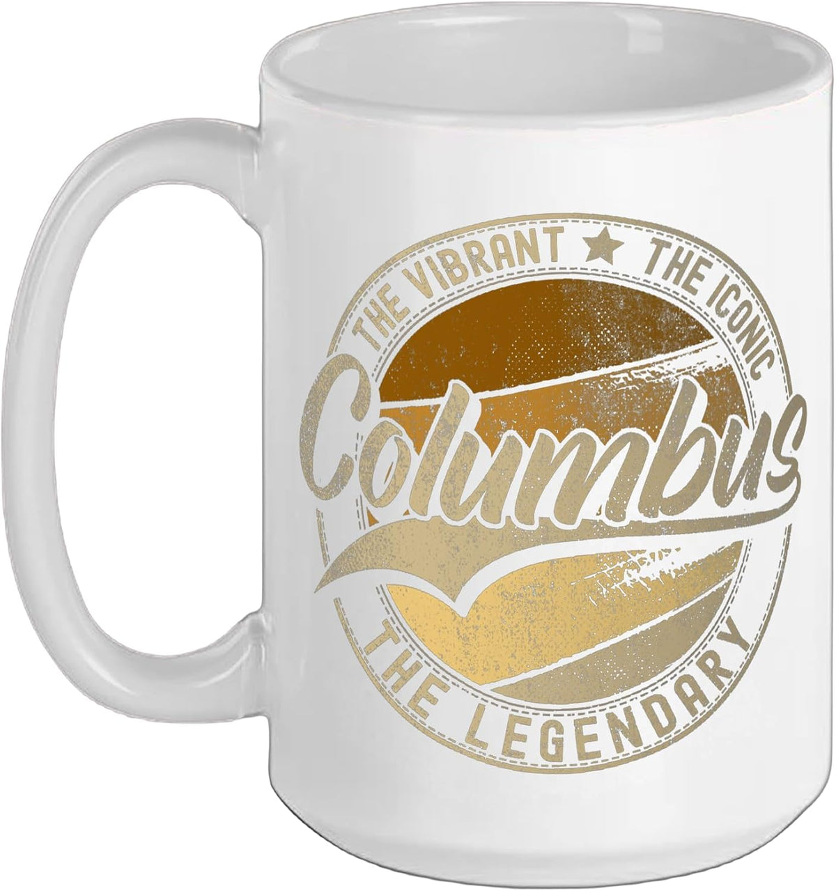 Columbus Ms, Mississippi, Vintage Distressed Ceramic Mug