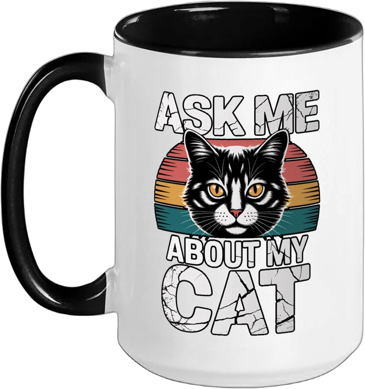 Ask Me About My Cat Ceramic Mug