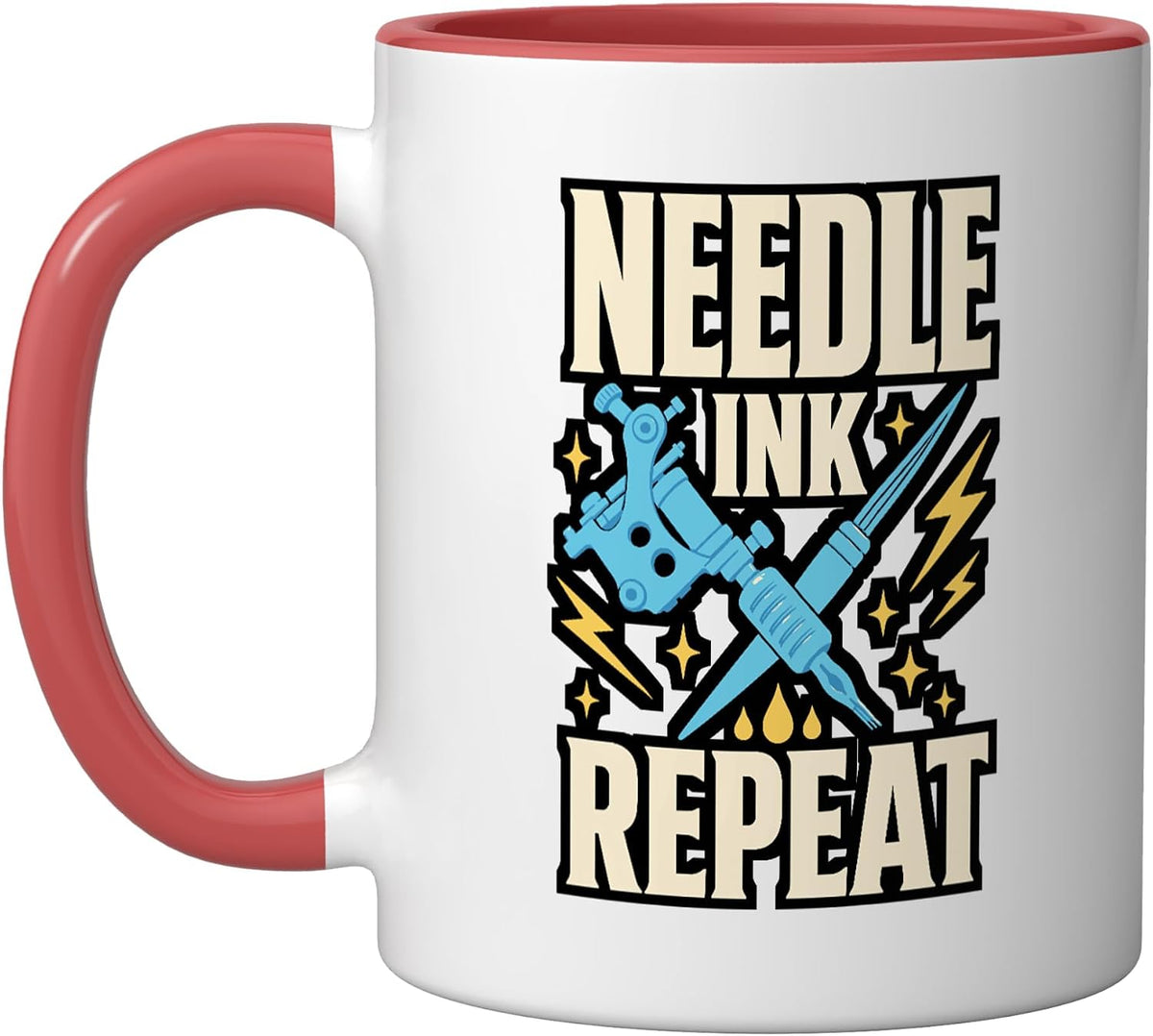 Needle Ink Repeat Tattoo Artist Ceramic Mug